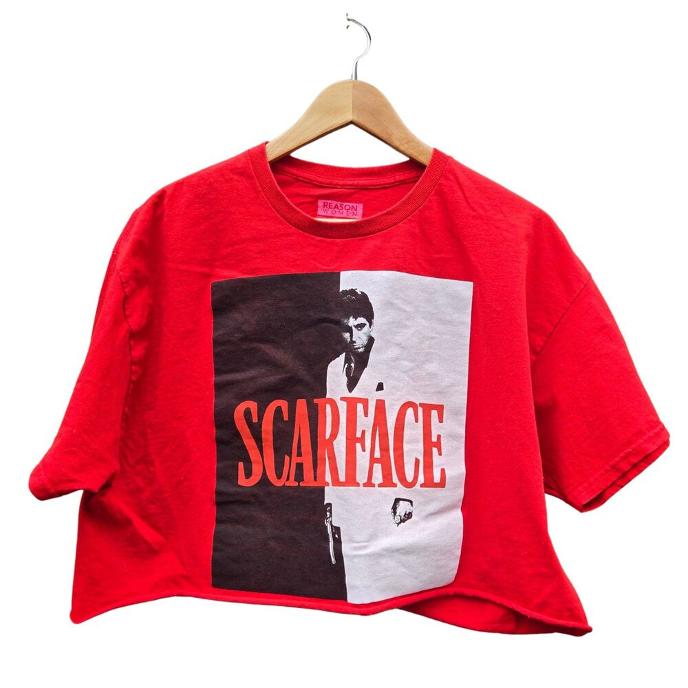 Tony Montana Scarface Cropped Classic 80s Cult Movie Urban Grunge Graphic Tee